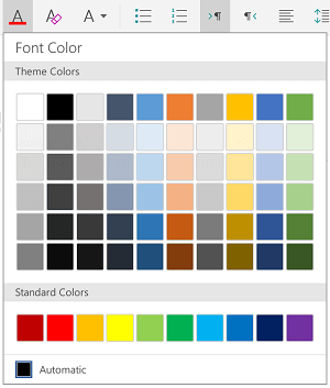Font colors