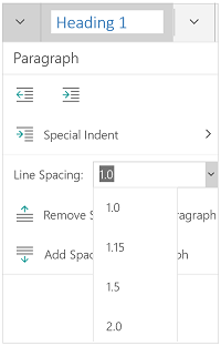 Line spacing