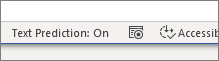 Text Prediction on the status bar