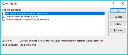 Use the Manage COM Add-ins dialog box to disable or remove unwanted add-ins