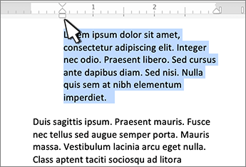 Left indent marker