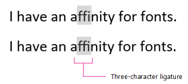 Ligature example.