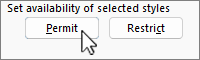 Restrict Permit buttons with permit chosen
