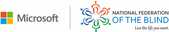 Screenshot that shows Microsoft and NFB partnership logo.