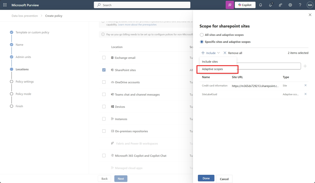 user settings