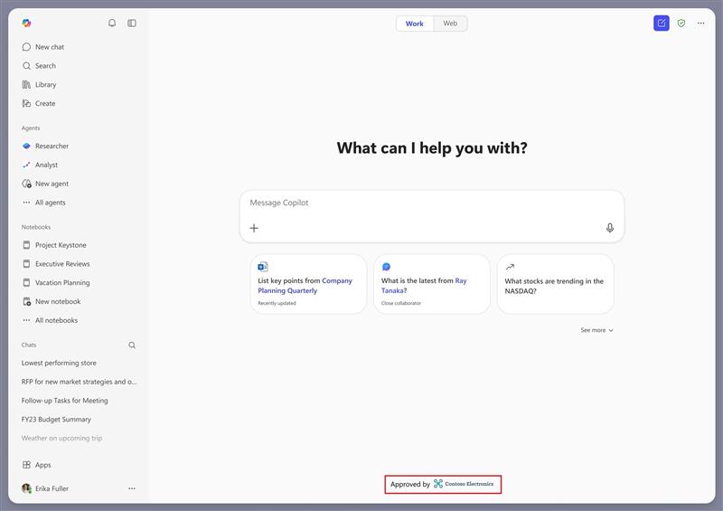 user settings