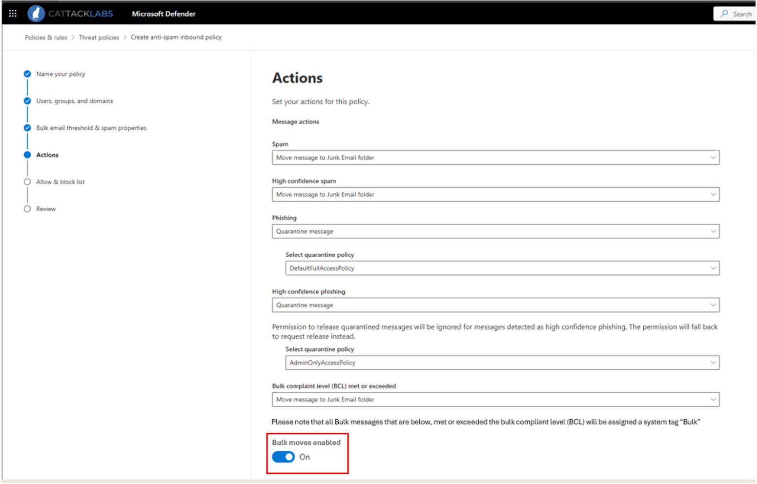 user settings