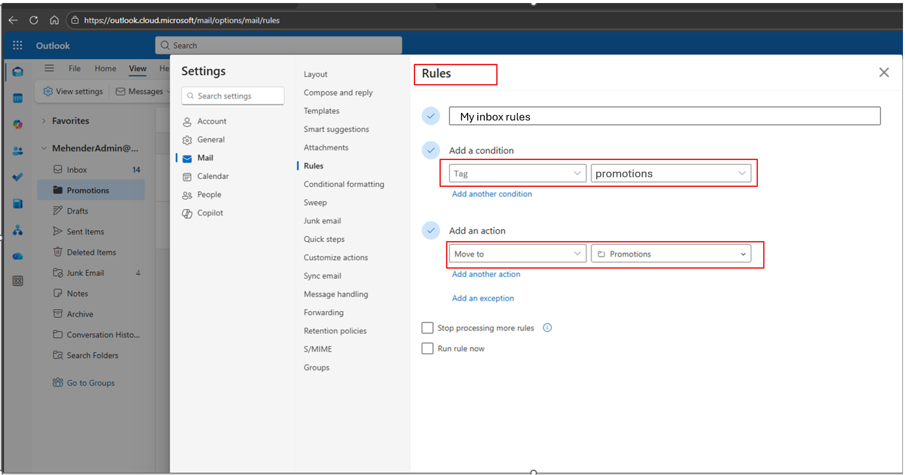 user settings
