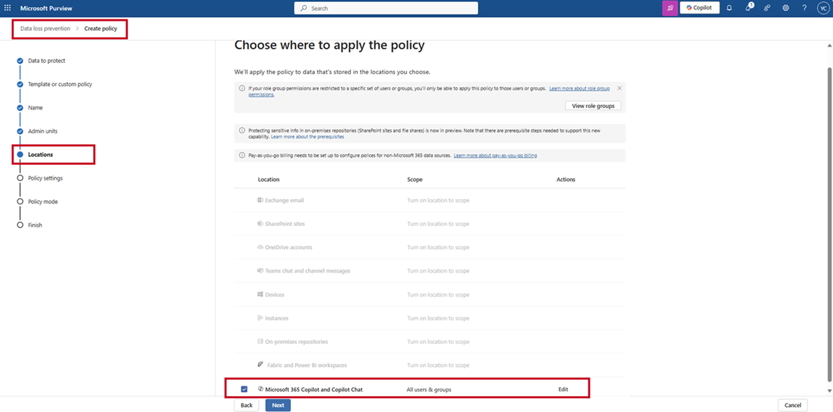 user settings