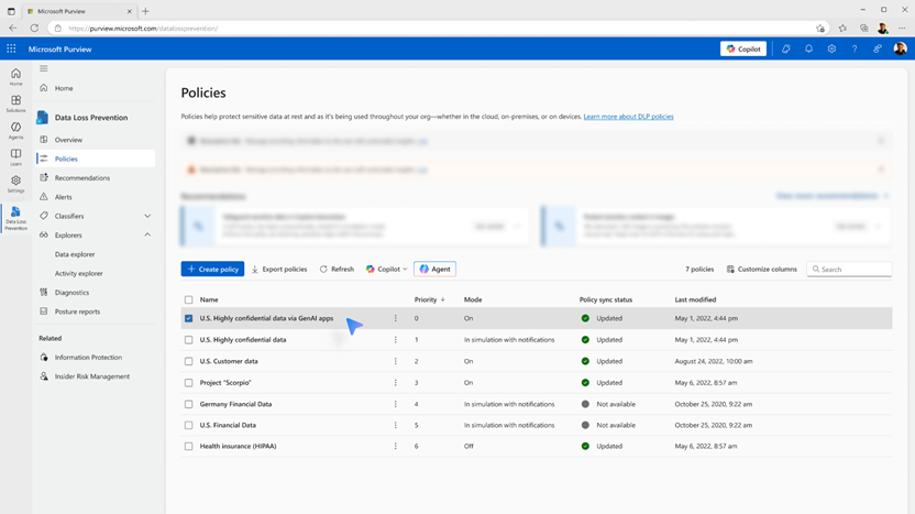 user settings