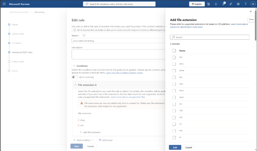 user settings