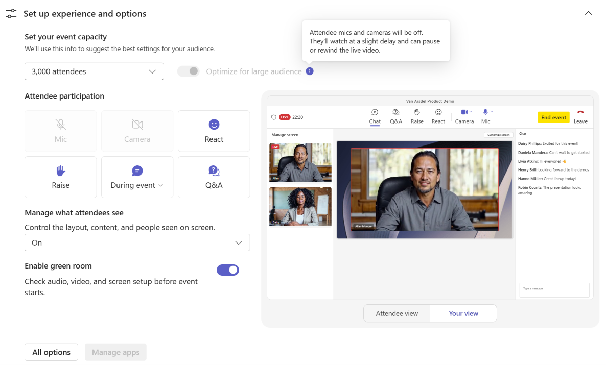 MC1401303: Microsoft Teams Adds Events Templates with Optimize for Large Audience and Policy-Based Controls 1 20809 1