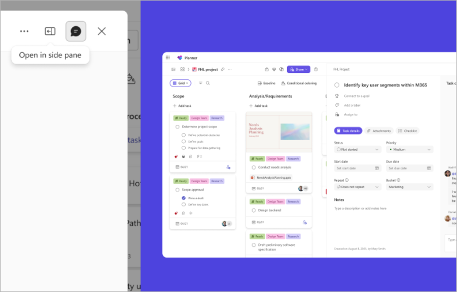 MC1422054: Microsoft Planner Adds Task Details Side Pane for Faster Updates 1 21249