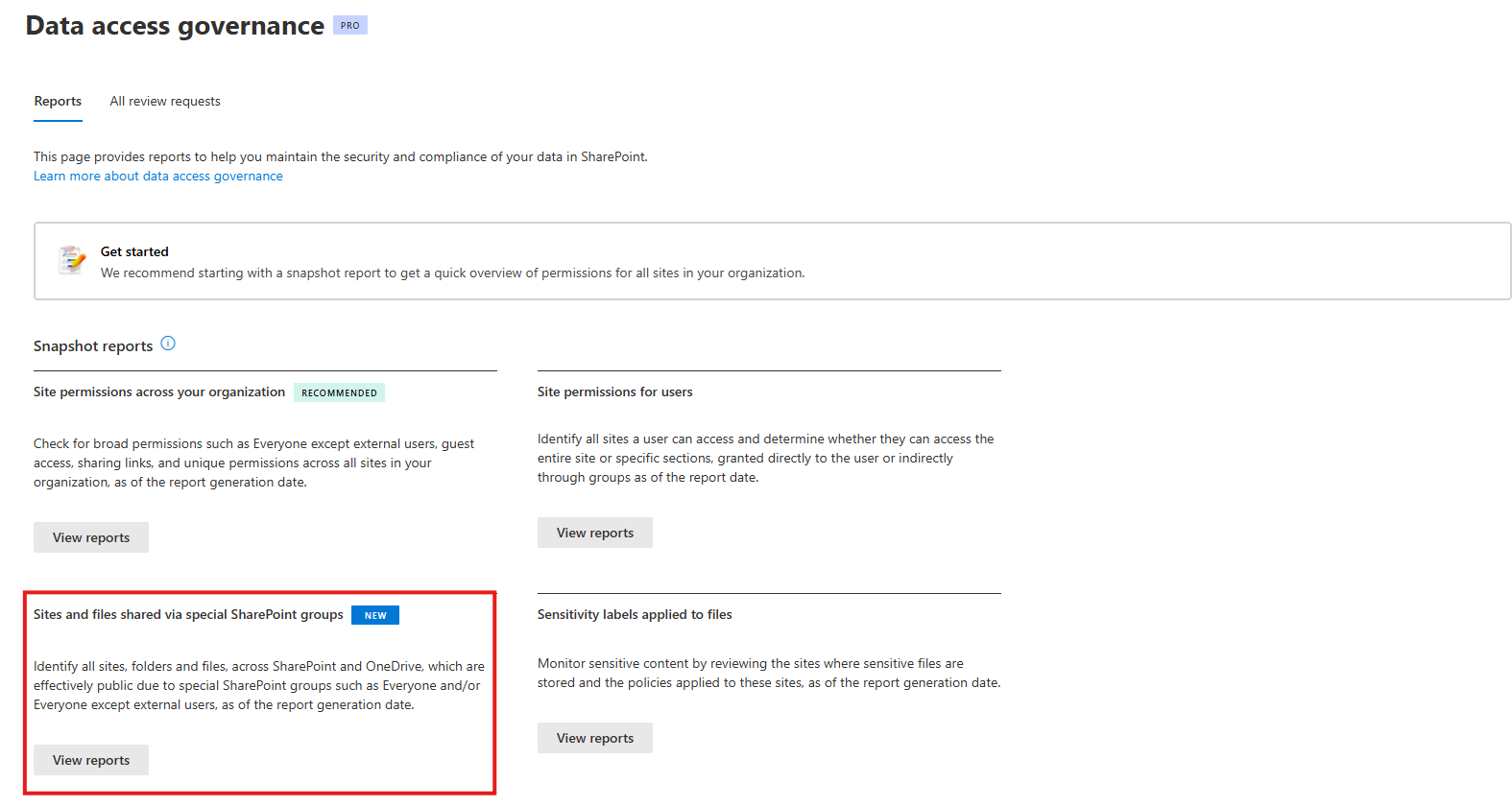 MC1450131: SharePoint Admin Center Adds Item-Level Report for Everyone and Everyone Except External Users Permissions 1 21503 1