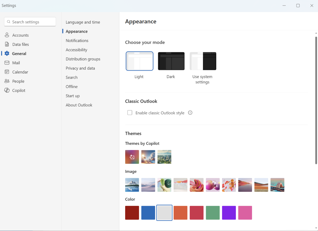 MC1458476: Outlook on the Web and New Outlook for Windows Add Optional Classic Theme Setting 1 21566 1