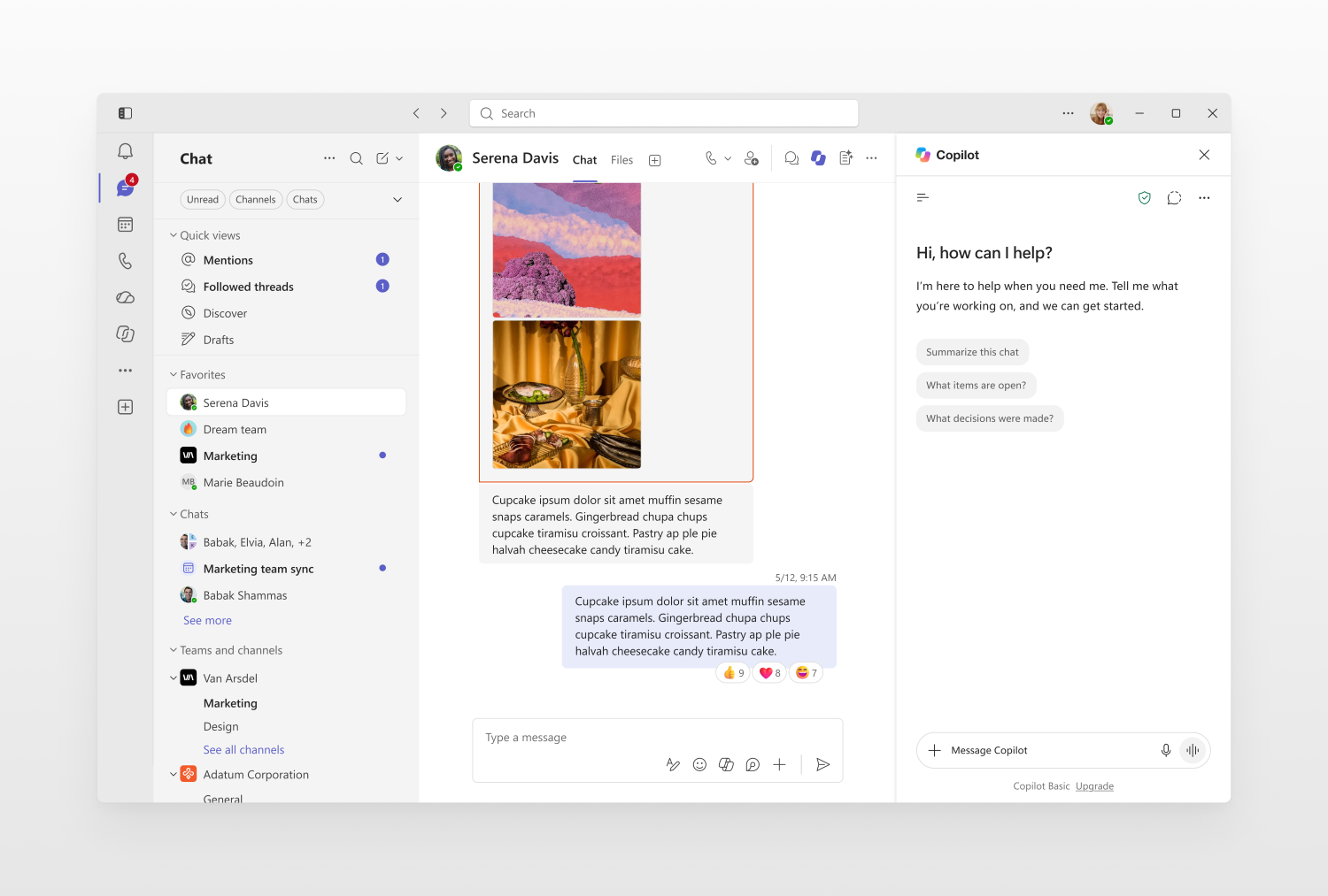 MC1458472: Microsoft Teams Refreshes Copilot with Chat-Centered Design and New Tasks View 2 21606 2