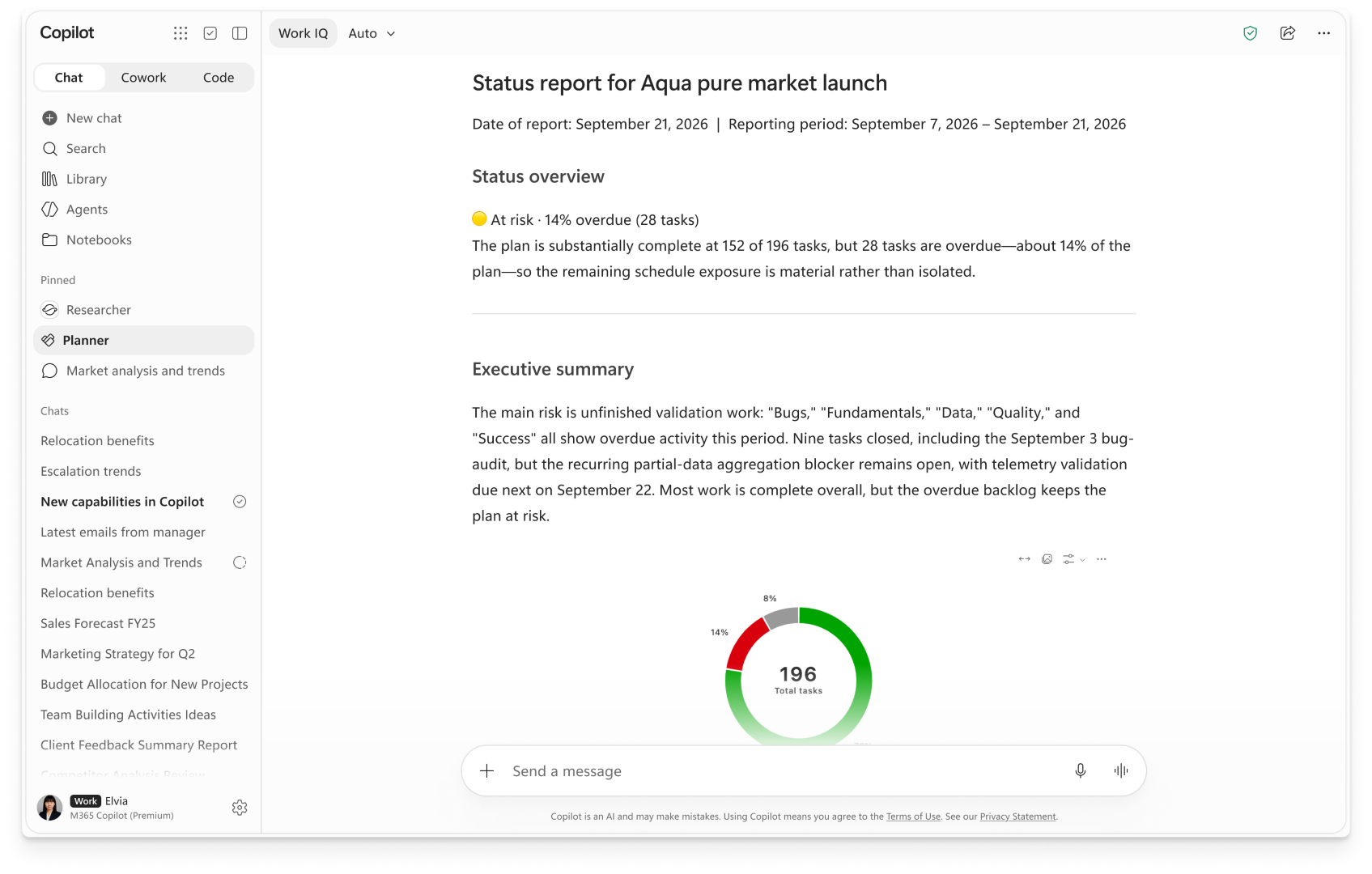 status report page 2 of 2