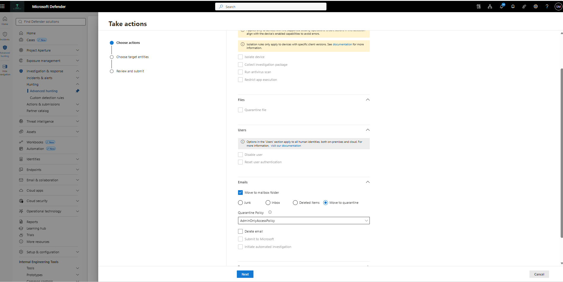 MC1523084: Microsoft Defender for Office 365 Adds Move to Quarantine Remediation Action for Suspicious Emails 2 22236 2