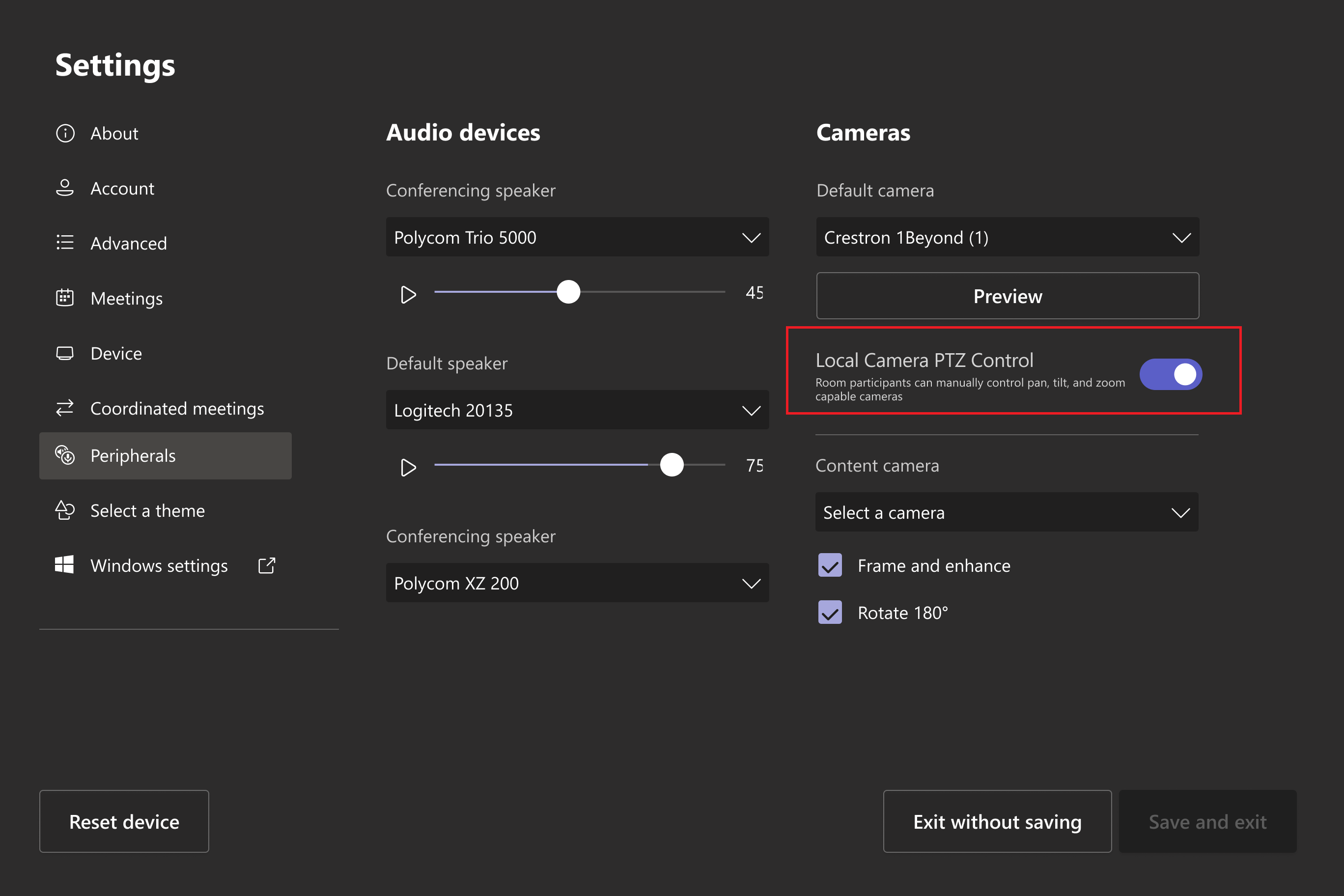 admin controls