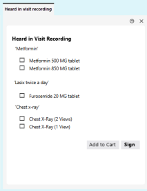 Screenshot of Dragon Copilot orders integrated into an EHR.