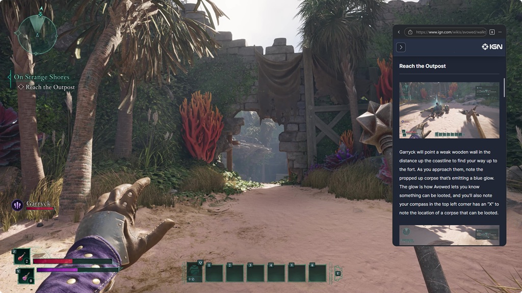 An image of Microsoft Edge Game Assist in Game Bar. The widget is pinned, so it is visible above the game even when the rest of Game Bar is not visible.