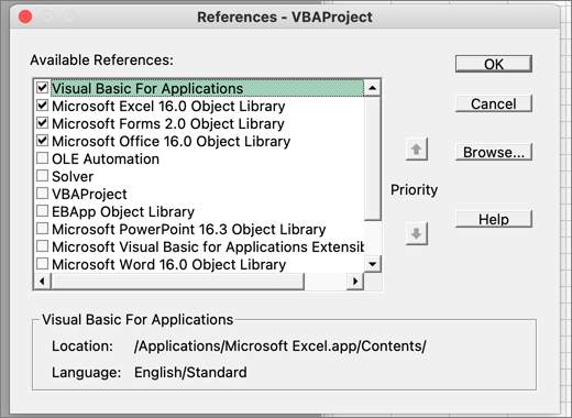 Add object libraries to your Visual Basic project | Microsoft Support