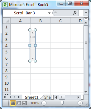place scoll bar