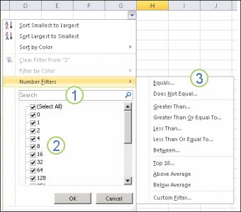 Filtering data
