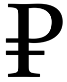 New Russian ruble symbol