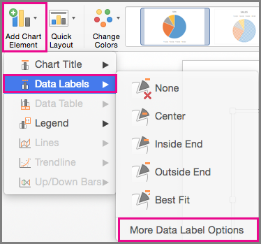 Office for Mac Chart Add Elements