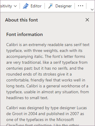 About this font