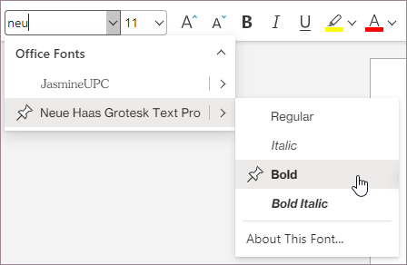 Search for font