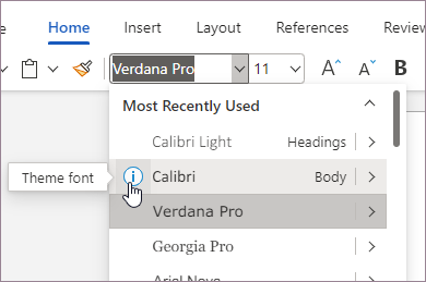Theme fonts