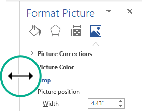 You can change the width of a docked task pane