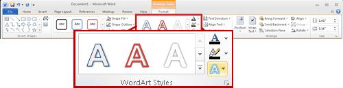 The Format tab under Drawing Tools