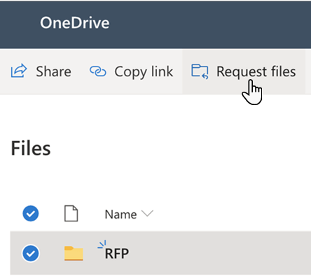 Request files UI