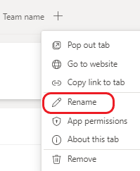 OneNote rename tab