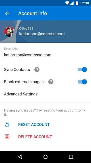 Block external images setting in Outlook Mobile