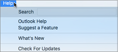 Help menu without the Contact Support option