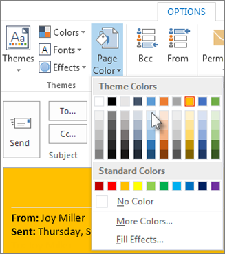 Change the background color