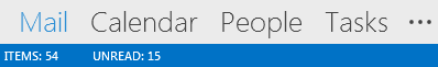 Outlook Navigation Bar