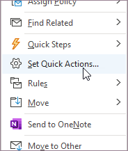 Quick Actions menu item