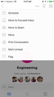 Moving a message to the Spam folder