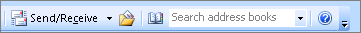 Outlook 2007 Search address book box