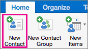 New Contact button