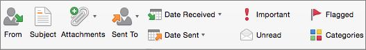 Search option buttons