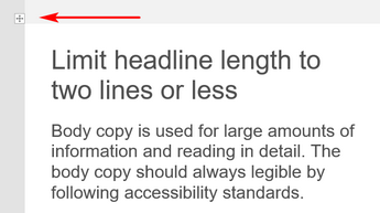 Image of an Outlook newsletter section selector