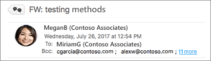 Seeing Bcc recepients in sent folder
