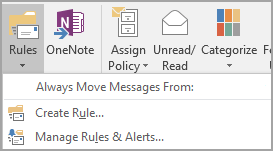 Rules and Alerts dialog box