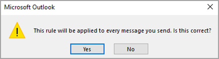 Confirmation message